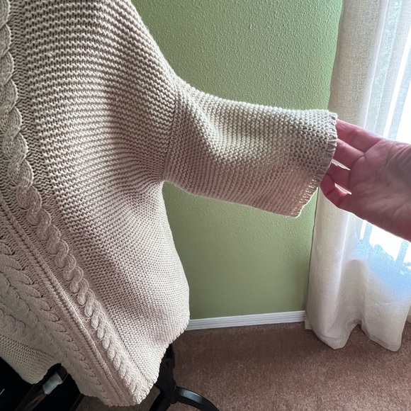 Ann Taylor Cream Cowl Neck Sweater - Picture 4 of 5